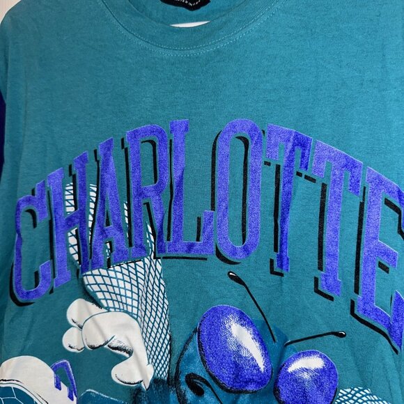 Vintage Charlotte Hornets T Shirt L Magic Johnson Ts Made In USA - Picture 6 of 13
